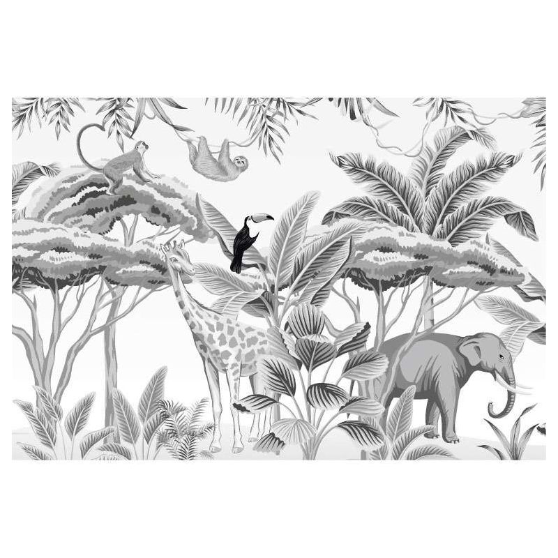 Taxpy Poster Geant Mural Peintures murales de papier peint d'animaux de la  jungle tropicale 3D, 120 * 80cm Poster Geant Mural 3D pour Salon Chambre
