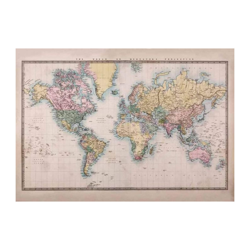 Tableau Carte du Monde Vintage • Tabloide