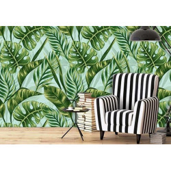 Papier Peint A Motif Tendance Jungle Feuillage Tropical