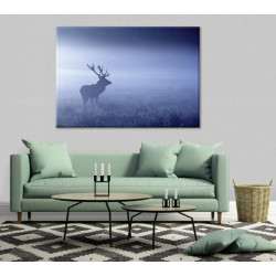 Poster paysage cerf bleu