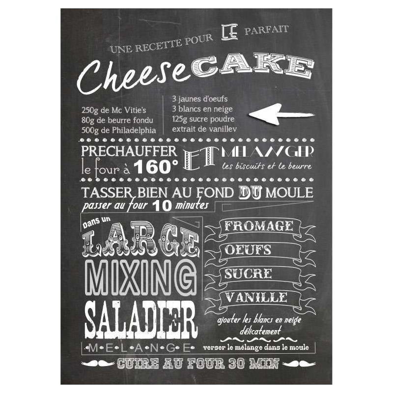 Poster CHEESECAKE - Poster cuisine