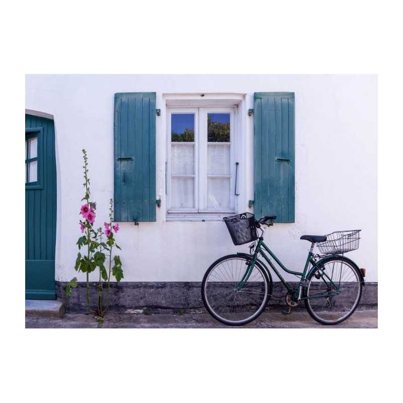 ILE DE RE BY BIKE canvas print - Living room canvas print