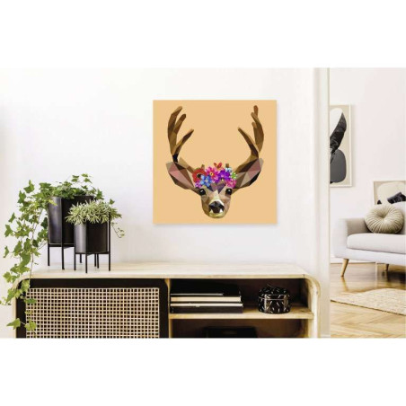 DEER AND FLOWERS poster