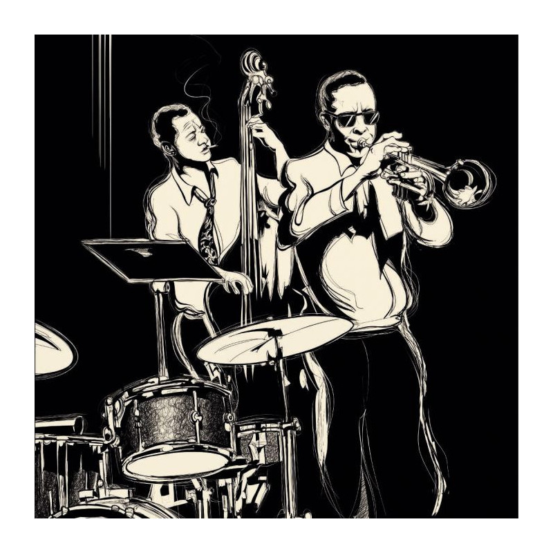 Póster JAZZ - Poster en blanco y negro