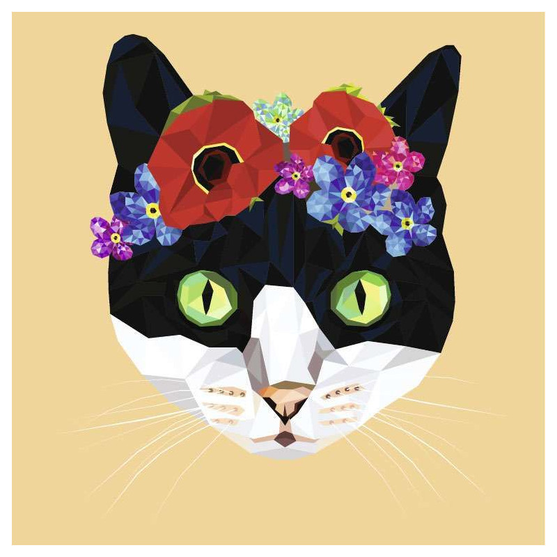 FRIDA'S CAT poster - Geometric poster