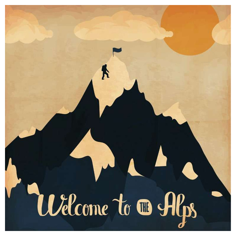 THE ILLUSTRATED ALPS poster - Vintage poster