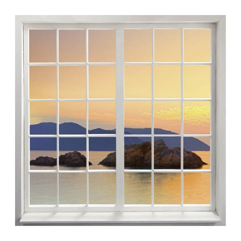 LOOKING AT THE SEA poster - Trompe l oeil poster