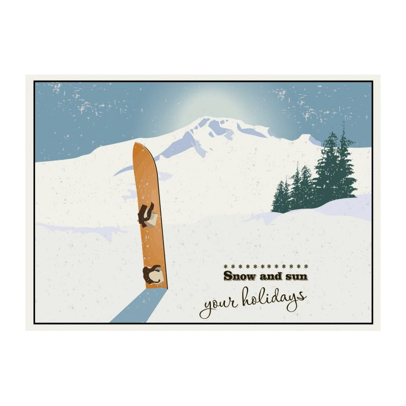 SNOW AND SUN poster - Mountain poster