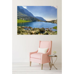 Mountain lake landscape poster