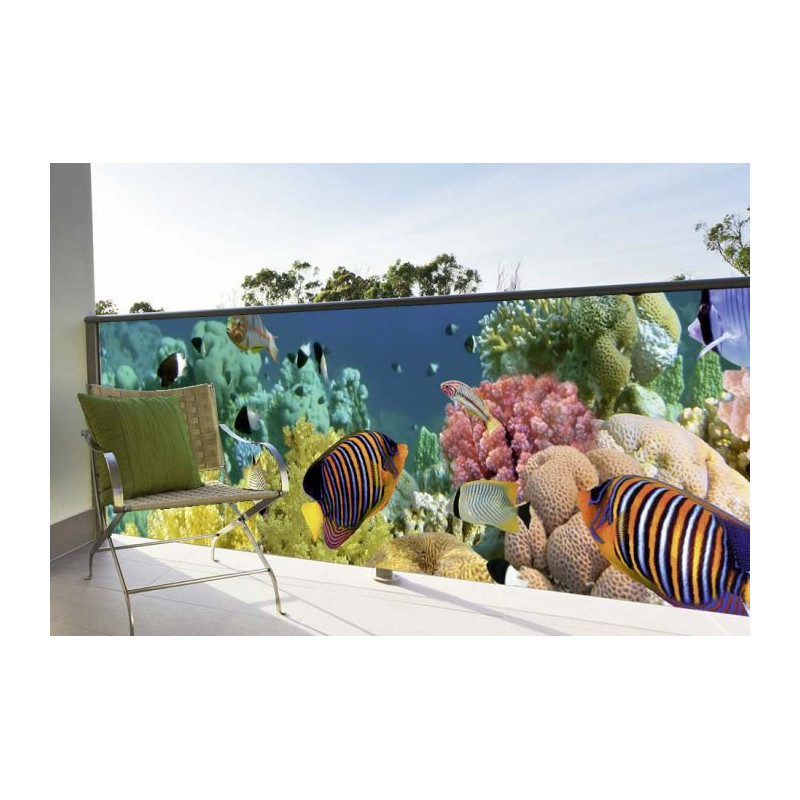 Brise vue pour balcon  image Aquarium  pour d co aquatique