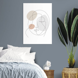 Wired face bedroom poster