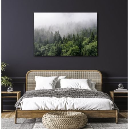 Poster forêt dans la brume grand format