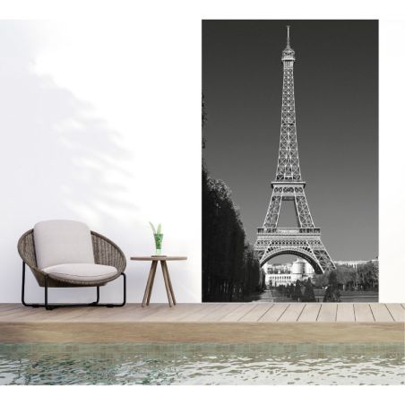 Brise vue Paris tour Eiffel noir et blanc