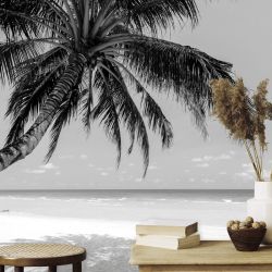 BLACK AND WHITE PARADISE BEACH wallpaper