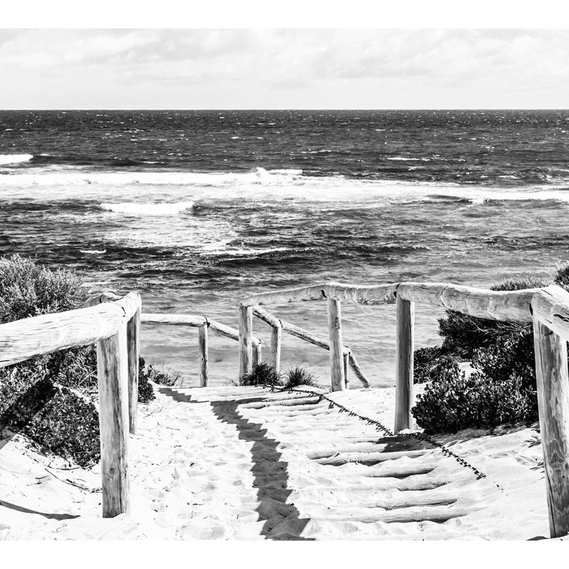 SEASCAPE BLACK AND WHITE poster - Trompe l oeil poster