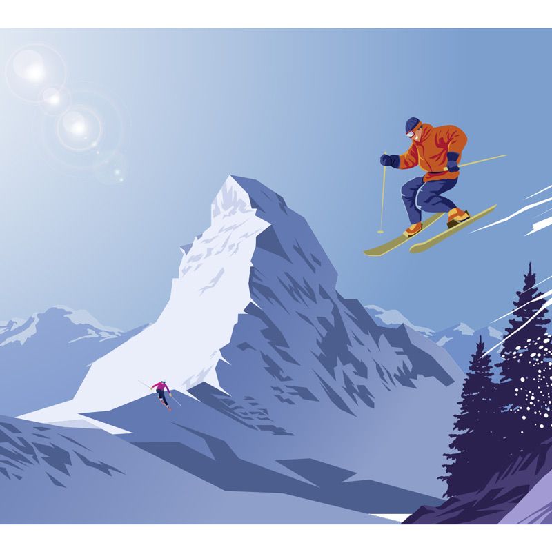 OFF-PISTE poster - Mountain poster