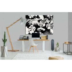 TROPICAL BLACK AND WHITE canvas print