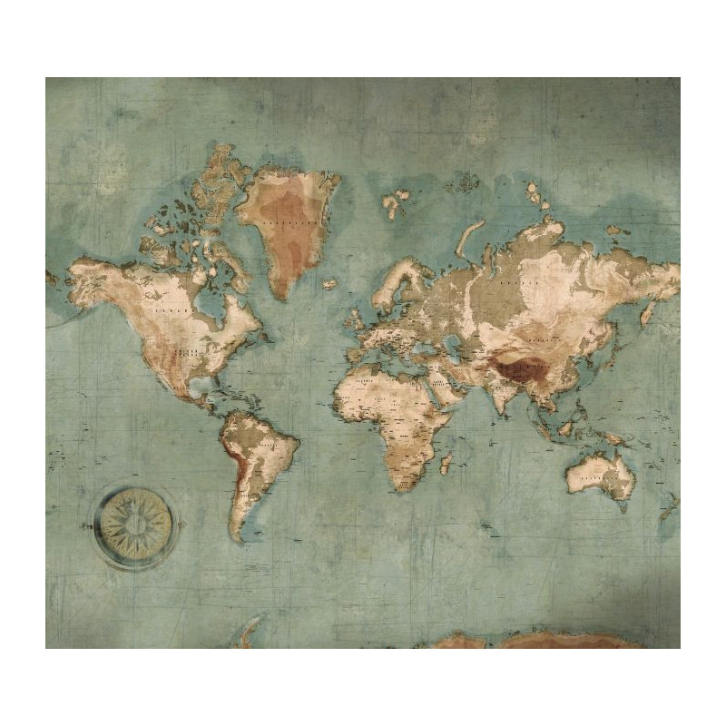 Papier peint carte du monde, papier peint mappemonde, papier peint