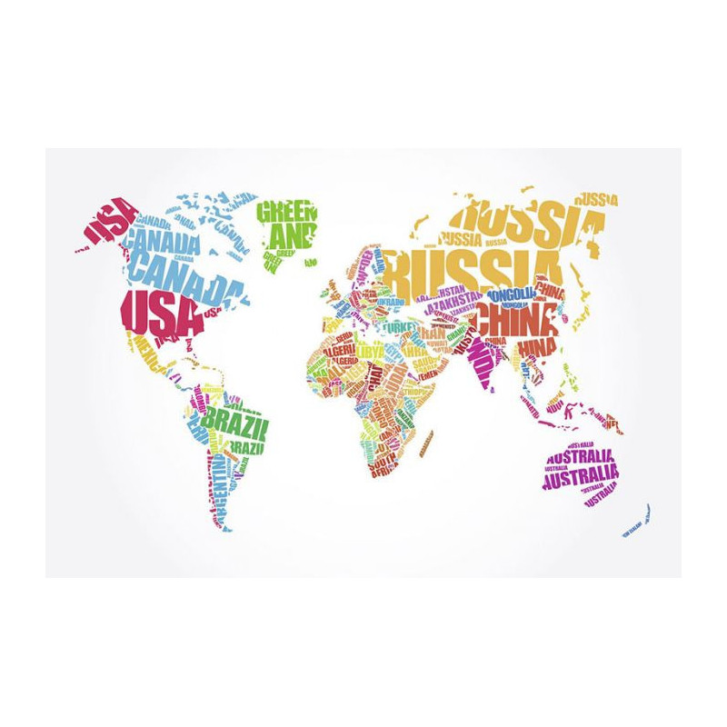 Punaise de carte du monde, art mural de carte du monde, carte de