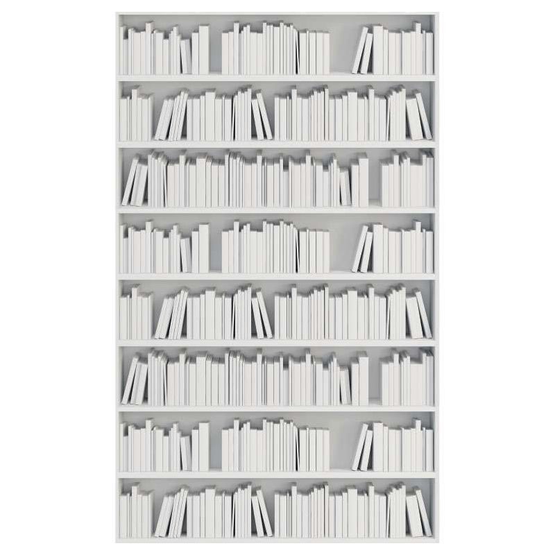 Tapiz para pared LIBRERÍA BLANCA DE DISEÑO - Tapiz de pared en trampantojo