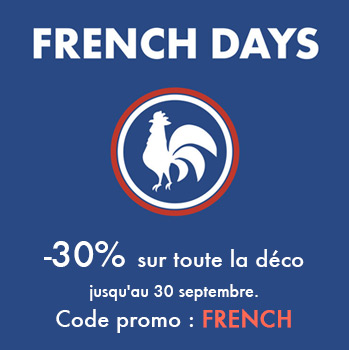 -30% pendant les French Days. Code : FRENCH